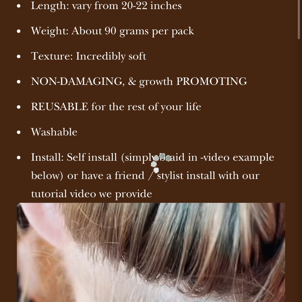 Dreadful hippie ( dark caramel melt )  Dreadlock Extensions 44 dreads ! - Picture 8 of 9